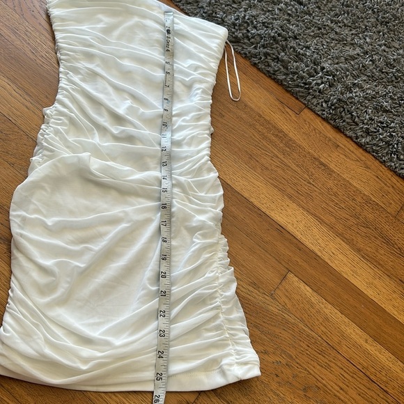 NWOT Princess Polly Jocasta White Mini Ruched Dress Size 2 - Picture 14 of 15